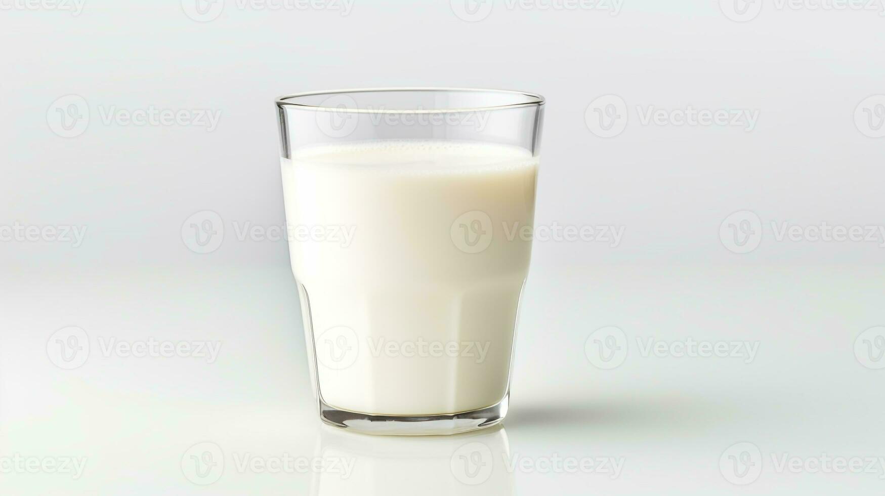 foto di un' soia latte isolato su piatto bianca sfondo. generativo ai