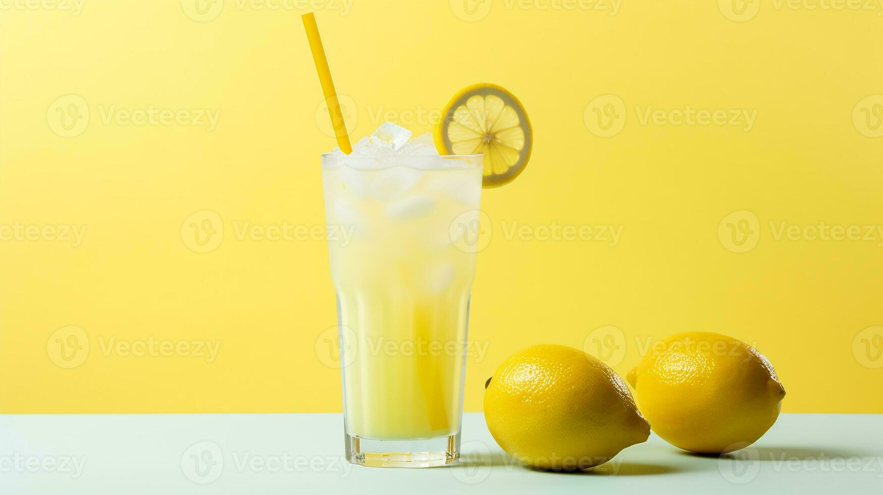 foto di un' limonata bevanda isolato su bianca sfondo. generativo ai