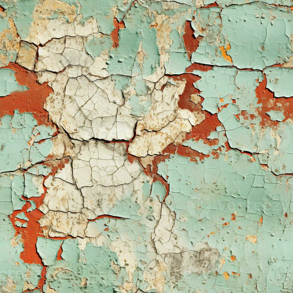 Cracked dipinto parete senza soluzione di continuità struttura. vecchio stucco foto