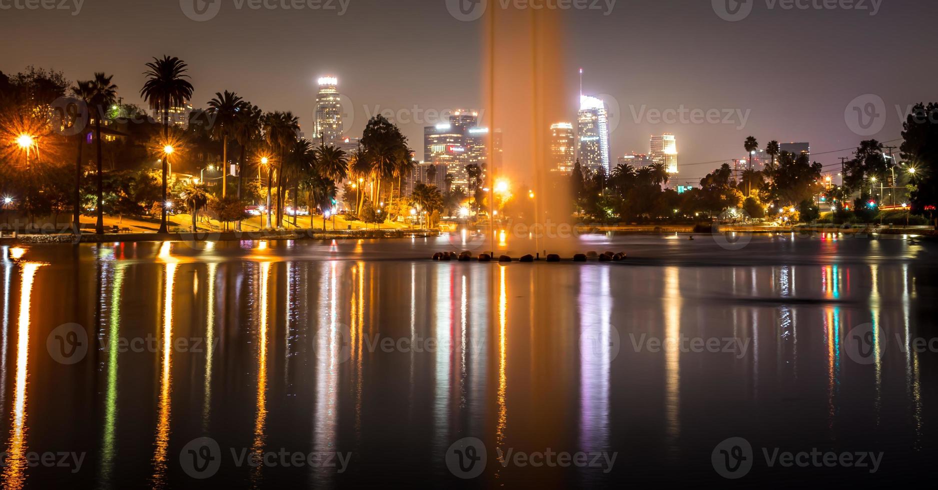 los angeles california città centro di notte foto