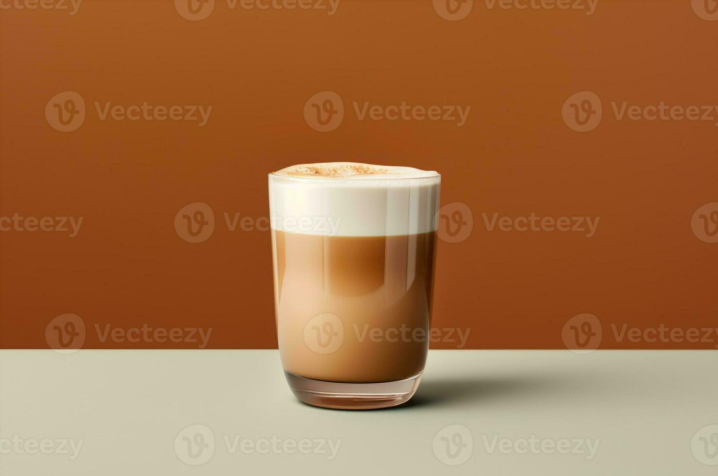 bicchiere con latte macchiato. generativo ai foto