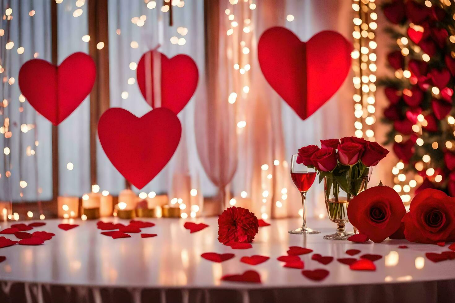 San Valentino giorno decorazioni per il tuo casa. ai-generato 30276356  Stock Photo su Vecteezy