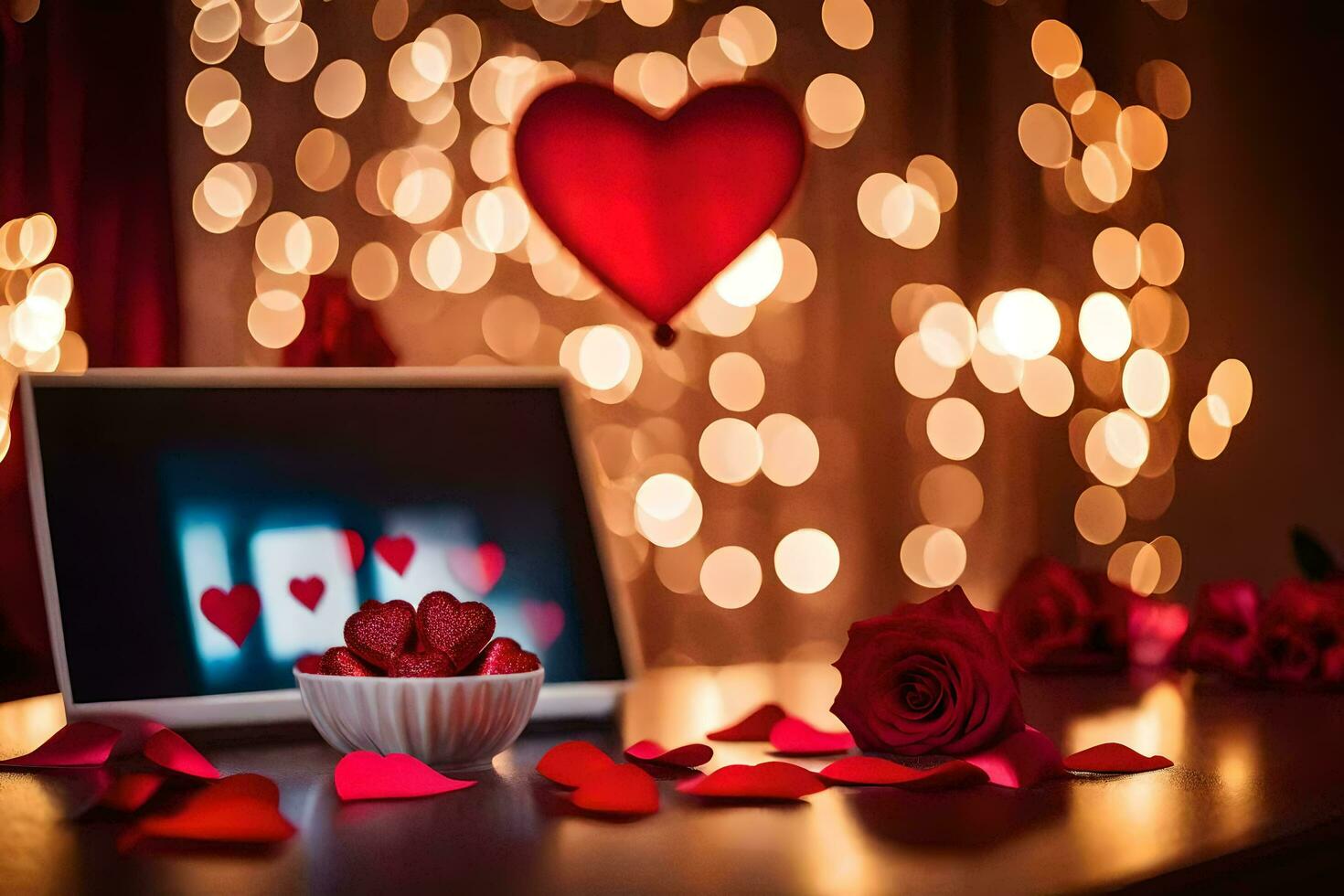 il migliore gratuito San Valentino giorno applicazioni per il tuo smartphone. ai-generato foto