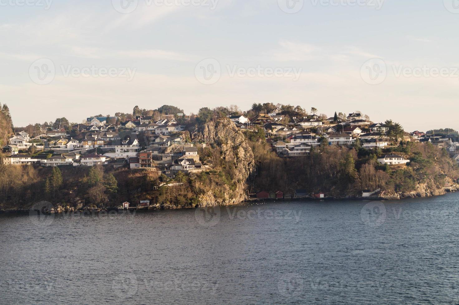 bergen dal punto di vista del monte floyen foto