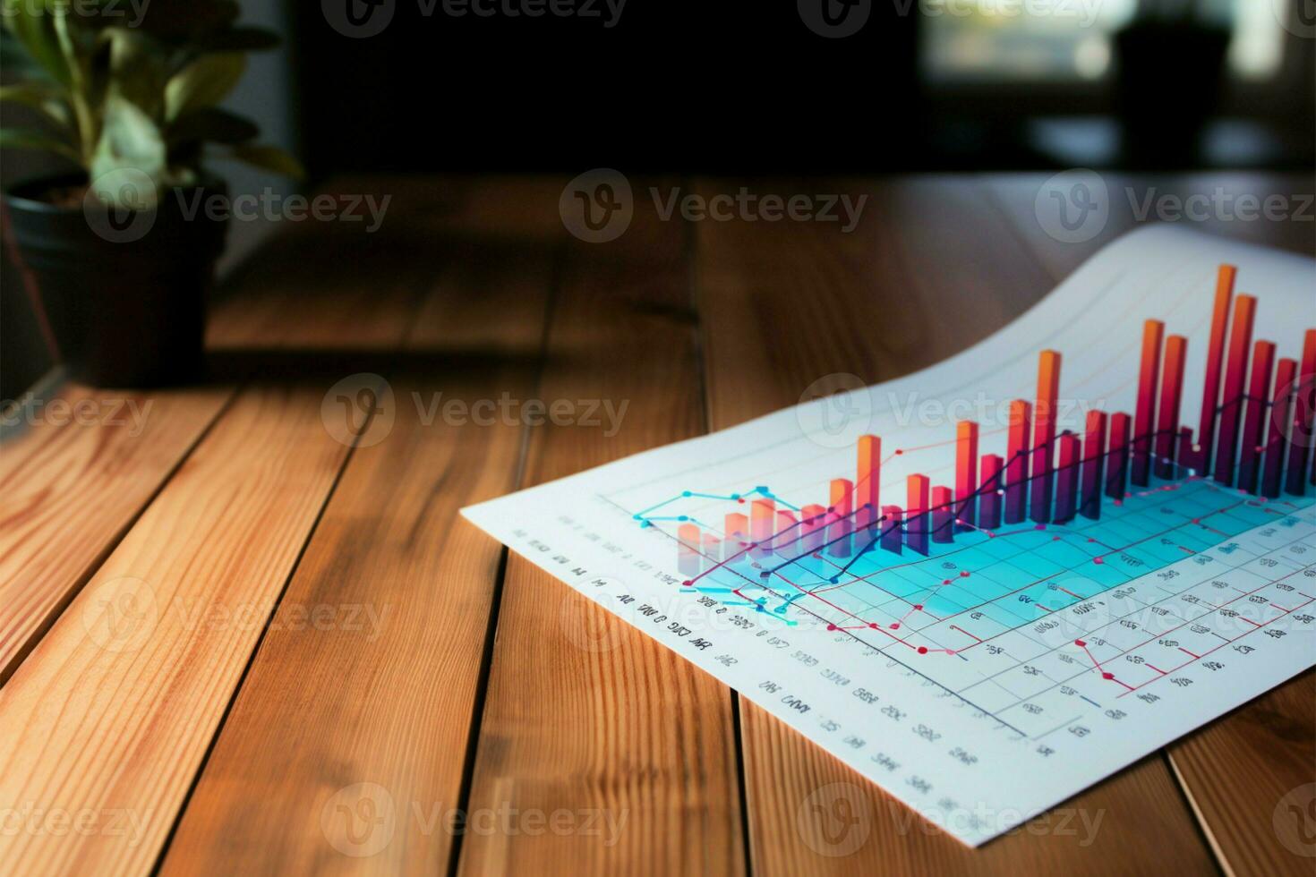 individuale punti salienti un' carta linea grafico, in partenza camera per annotazioni ai generato foto