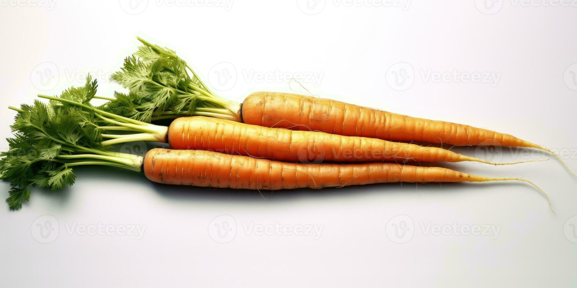 carota avvicinamento su un' bianca sfondo. generativo ai foto
