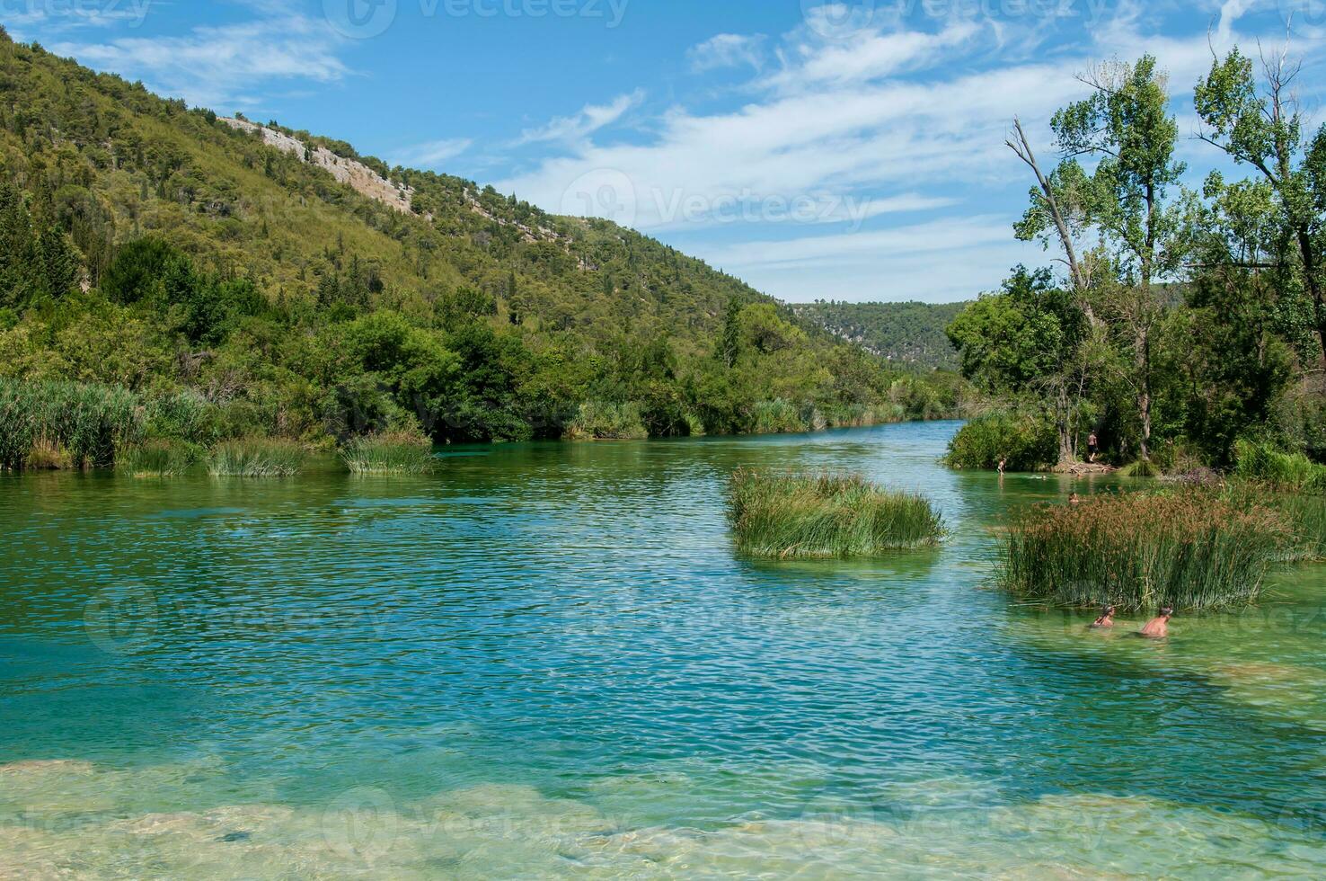 paesaggio nel krka nazionale parco nel Croazia, conosciuto per suo bellissimo cascate foto