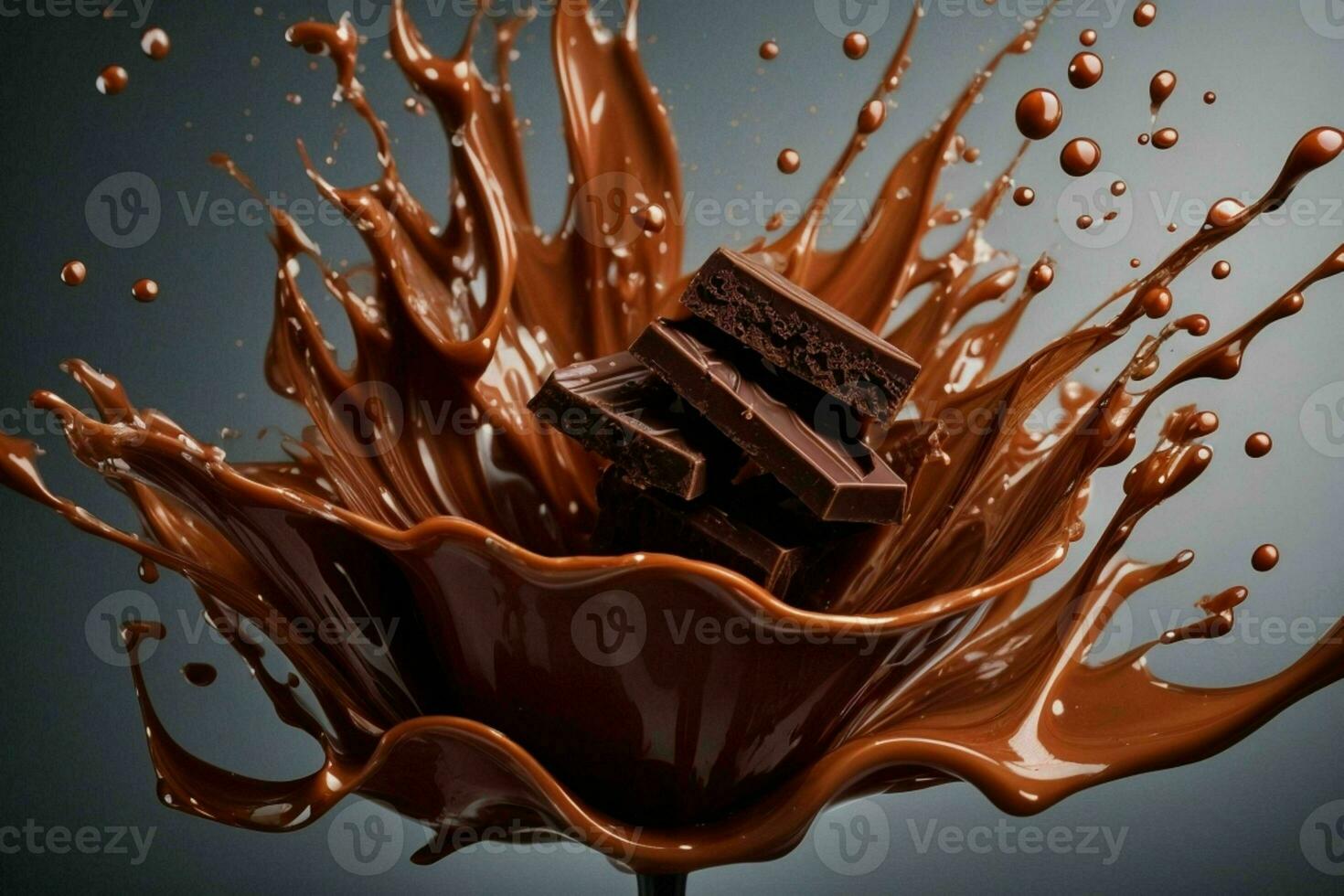 cioccolato spruzzata. ai generativo professionista foto