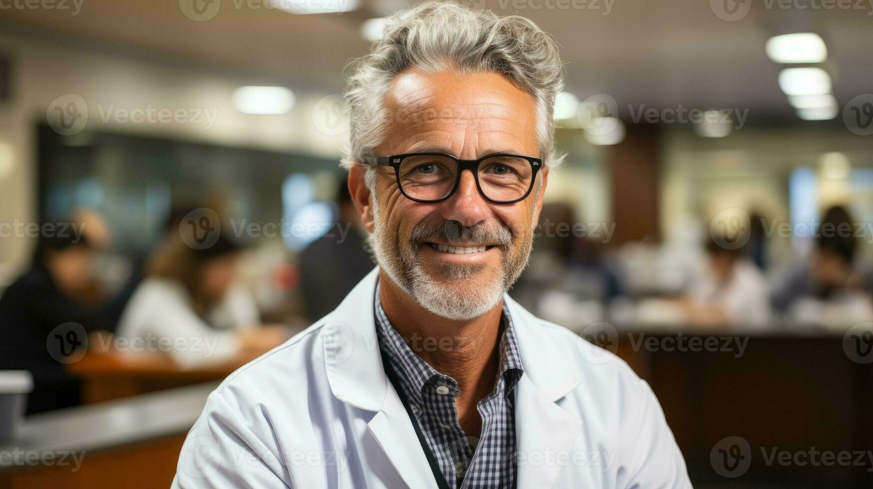 ritratto di medico Perfetto Sorridi ai generato foto