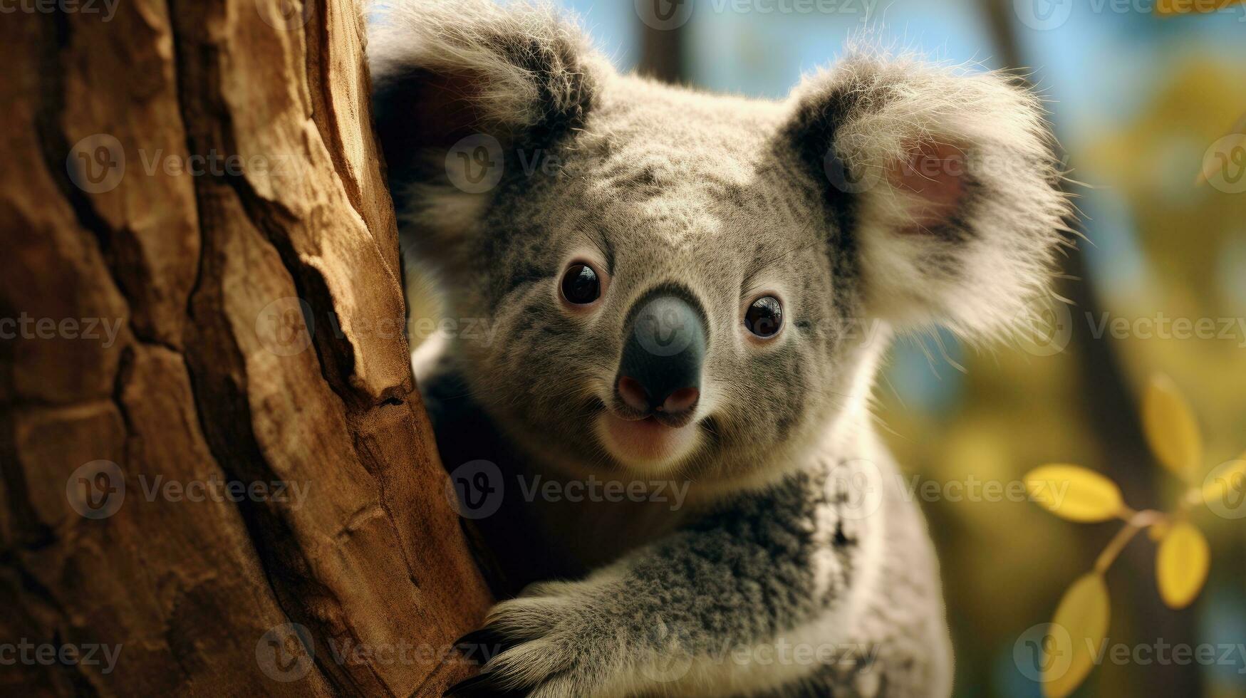 koala orso arrampicata un' albero ai generato foto