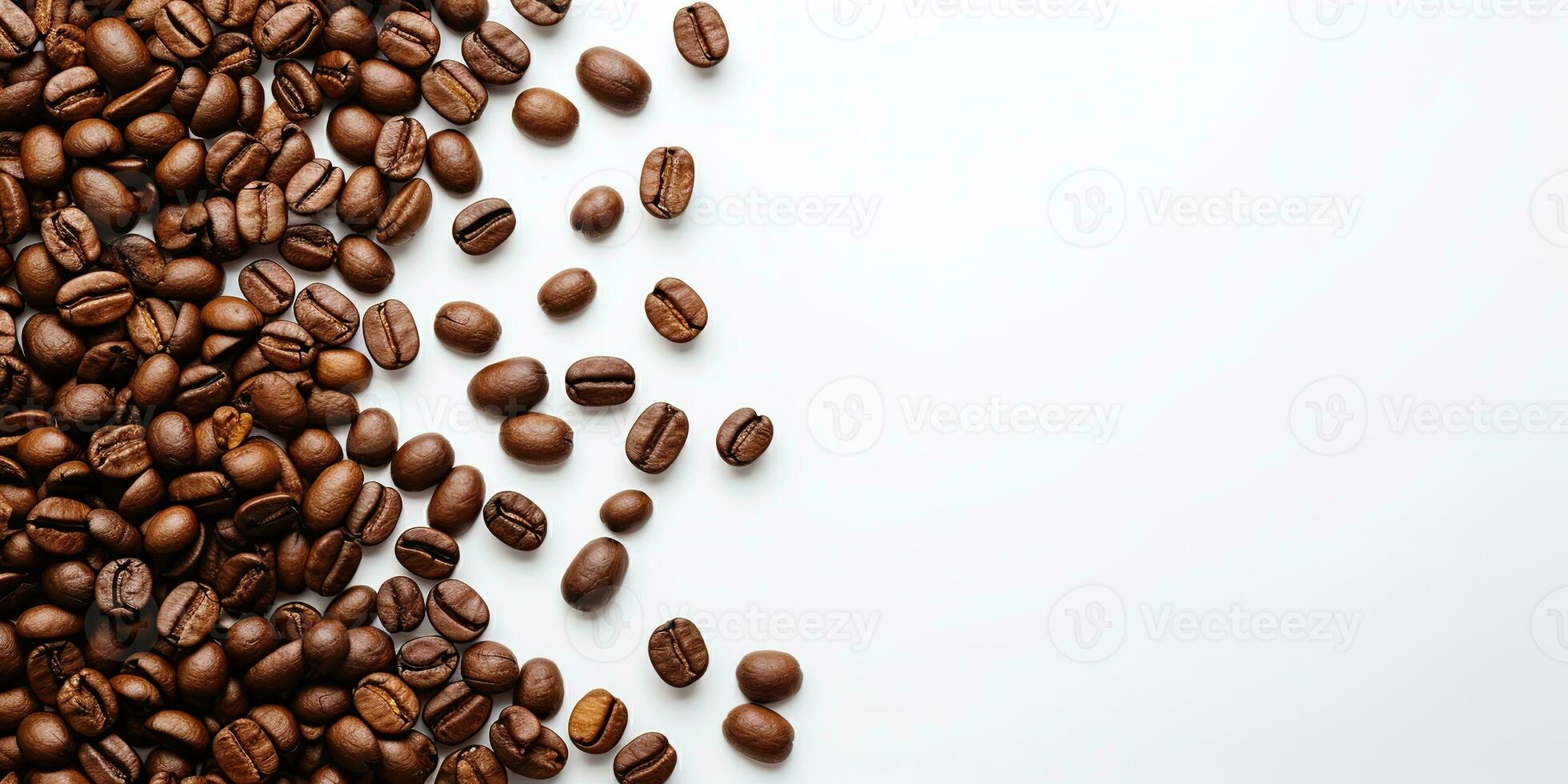 caffè fagioli isolato bianca sfondo copia spazio, internazionale caffè giorno, ai generato foto