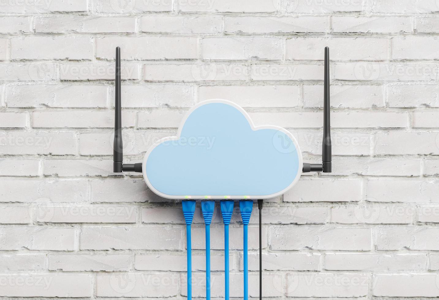 router nel concetto di cloud computing foto