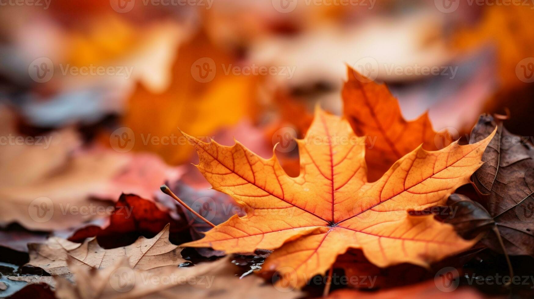 colorato autunno le foglie sfondo, multicolore acero le foglie sfondo. alto qualità risoluzione immagine, ai generativo foto