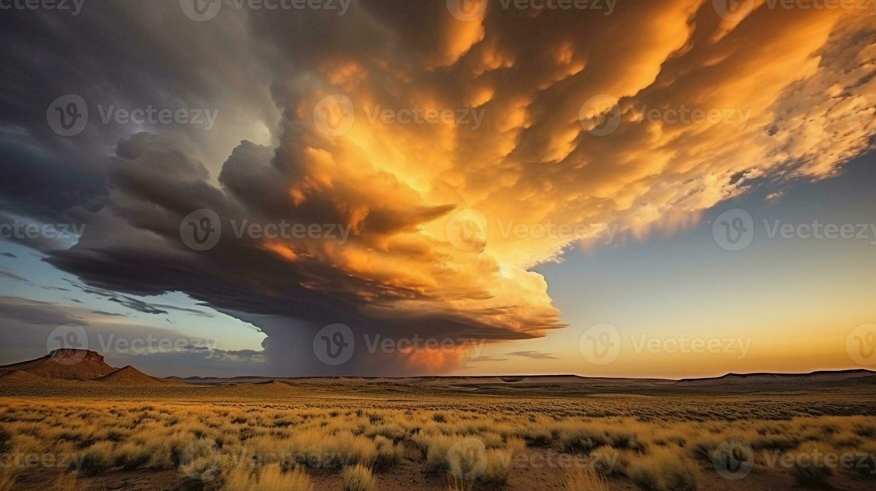 generativo ai, etereo Dramma un' travolgente cielo foto