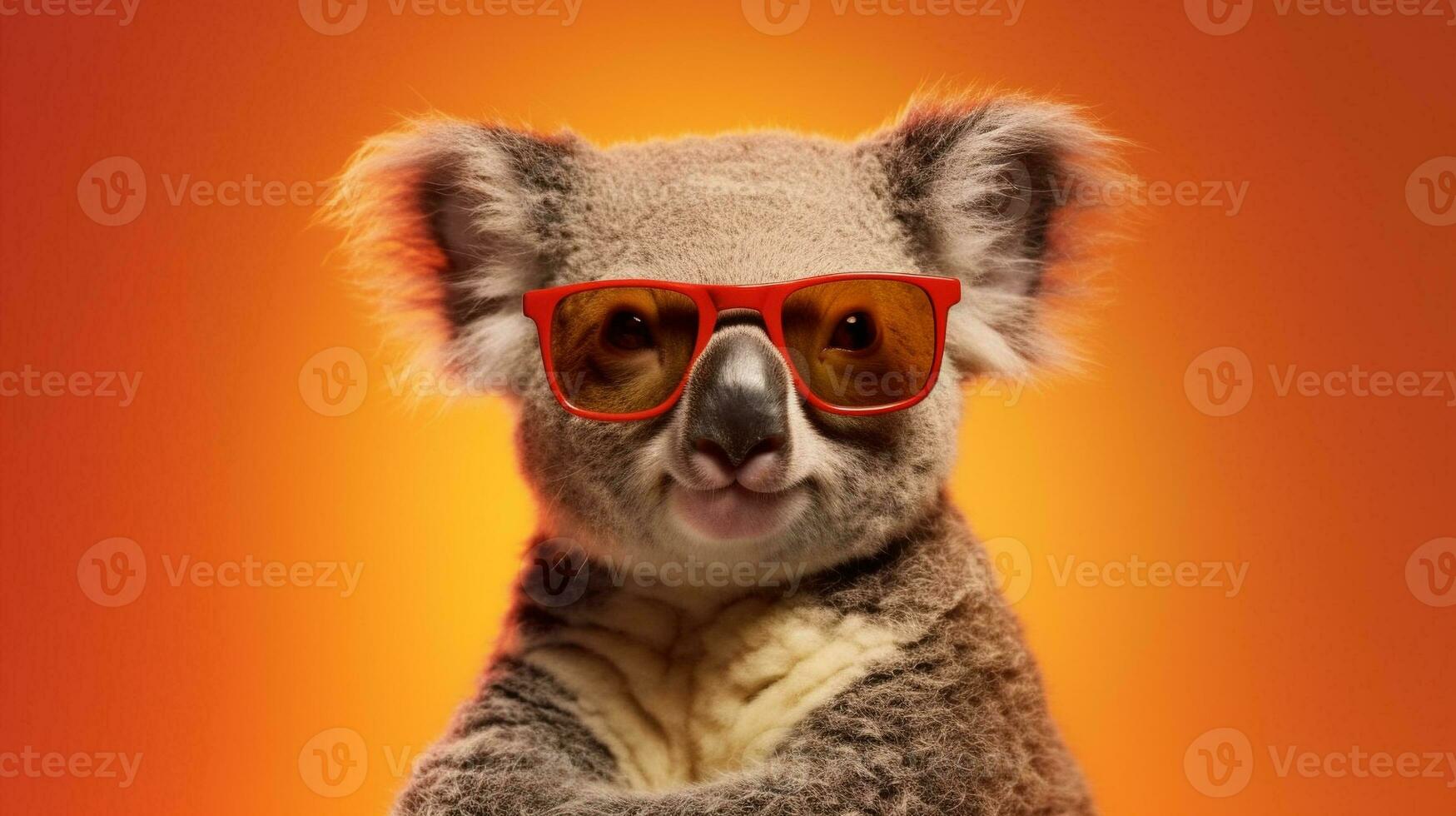 generativo ai, freddo koala occhiali da sole di stile foto