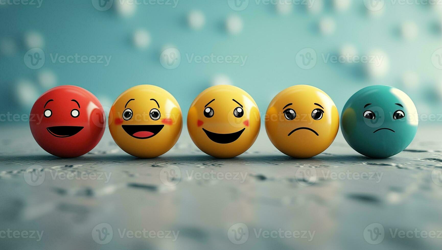 un' gruppo di emoticon con diverso emozioni. ai generato. foto