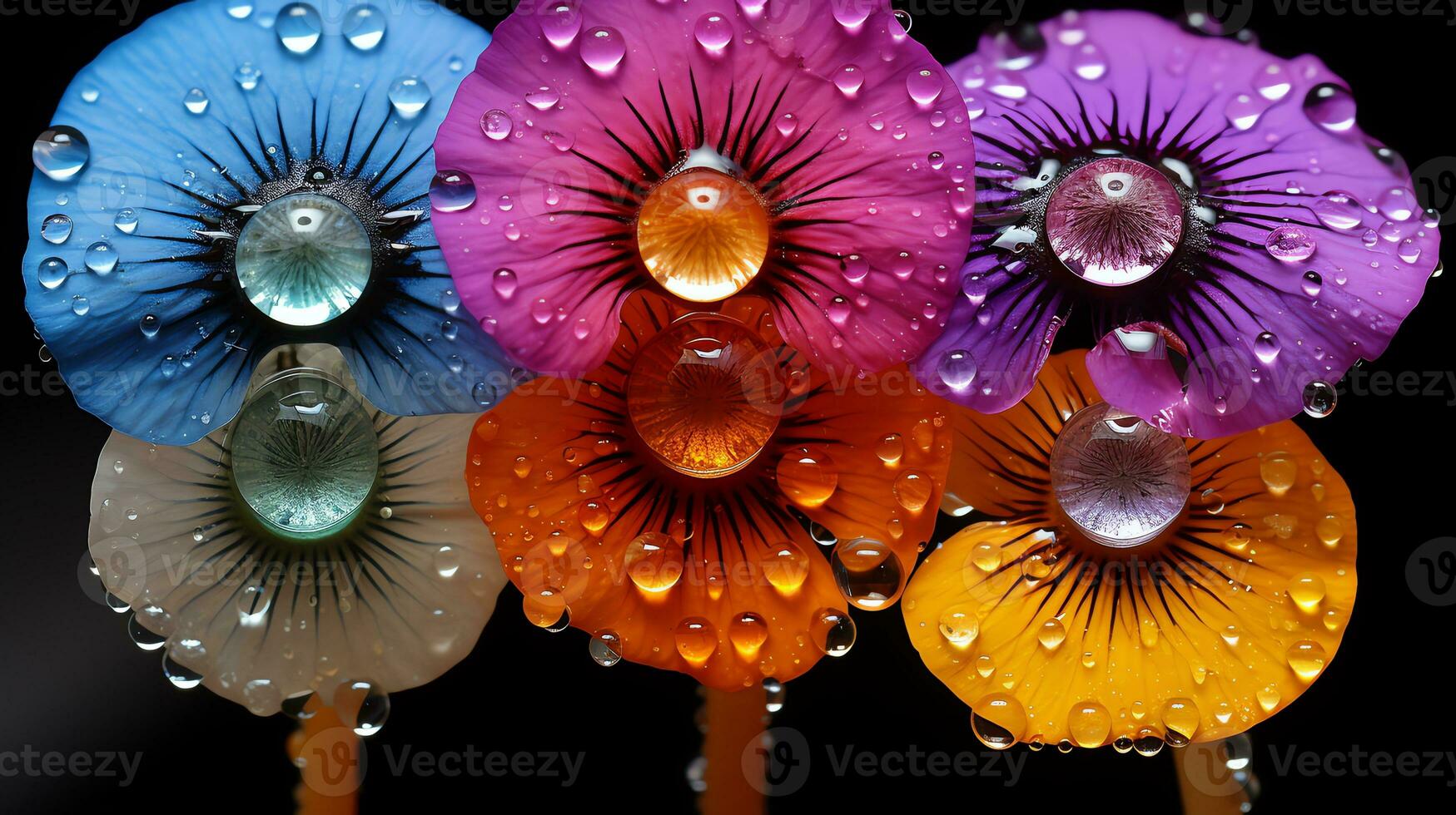 acqua superficie con increspature e bolle ai generato foto