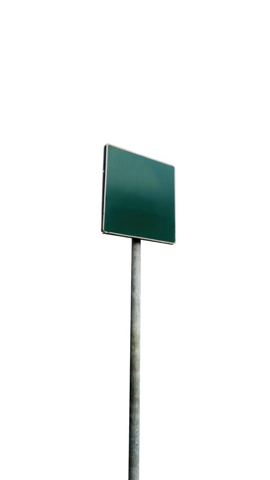 cartello stradale verde vuoto con tracciato di ritaglio foto