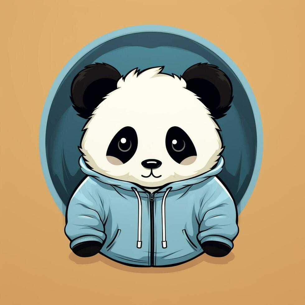 panda orso vettore illustrazione nel cartone animato stile vettore illustrazione ai generato foto