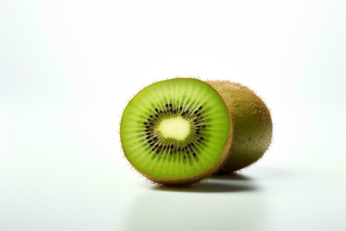 Kiwi frutta isolato su bianca sfondo, avvicinamento. ai generato foto