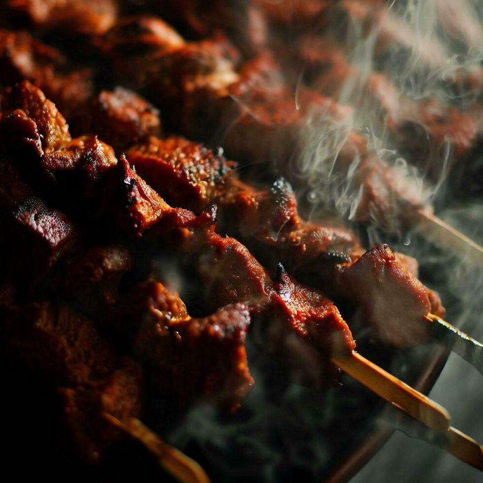 buongustaio shish kebab artigianale con generativo ai foto