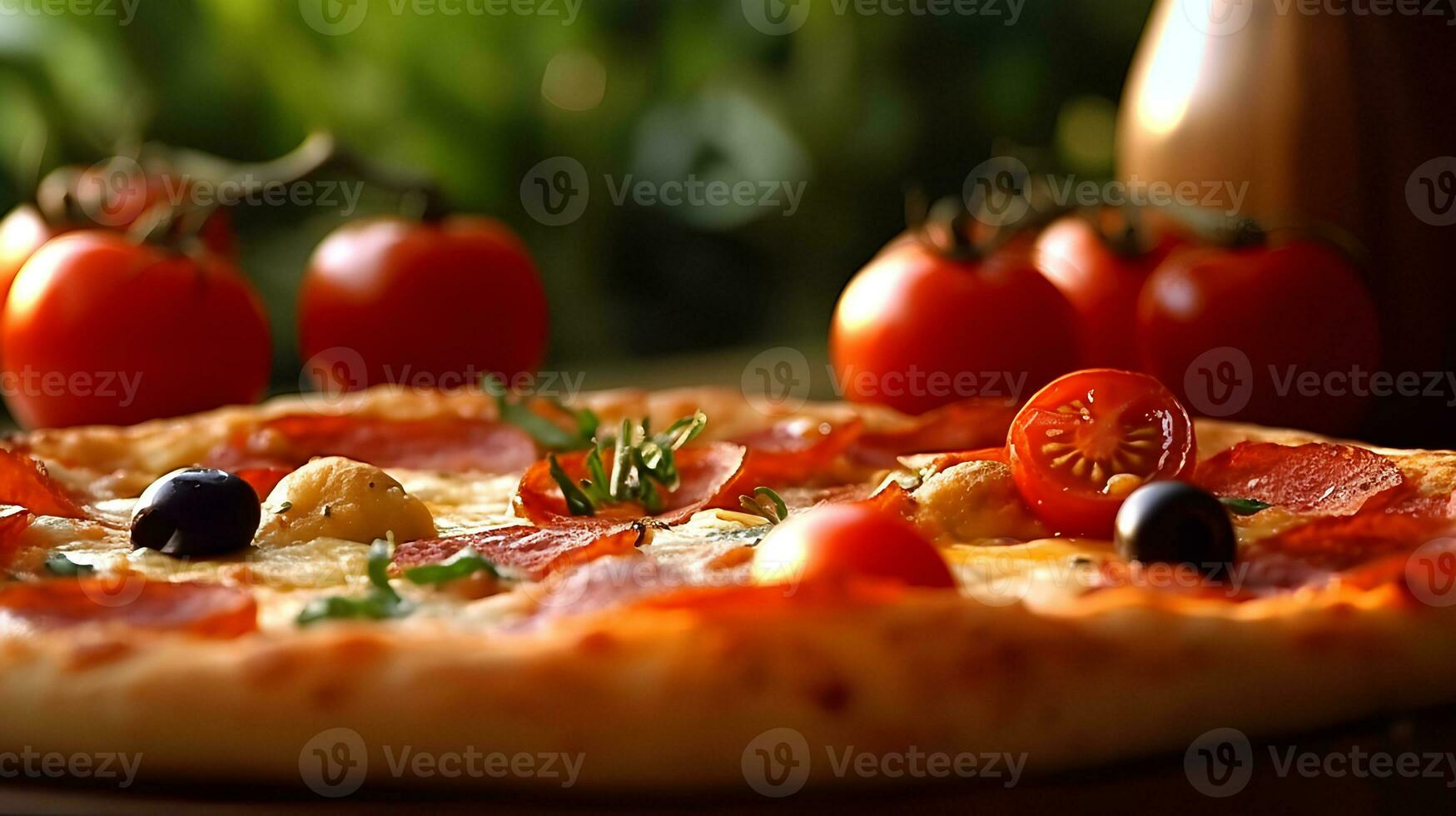 bellissimo Pizza servito foto