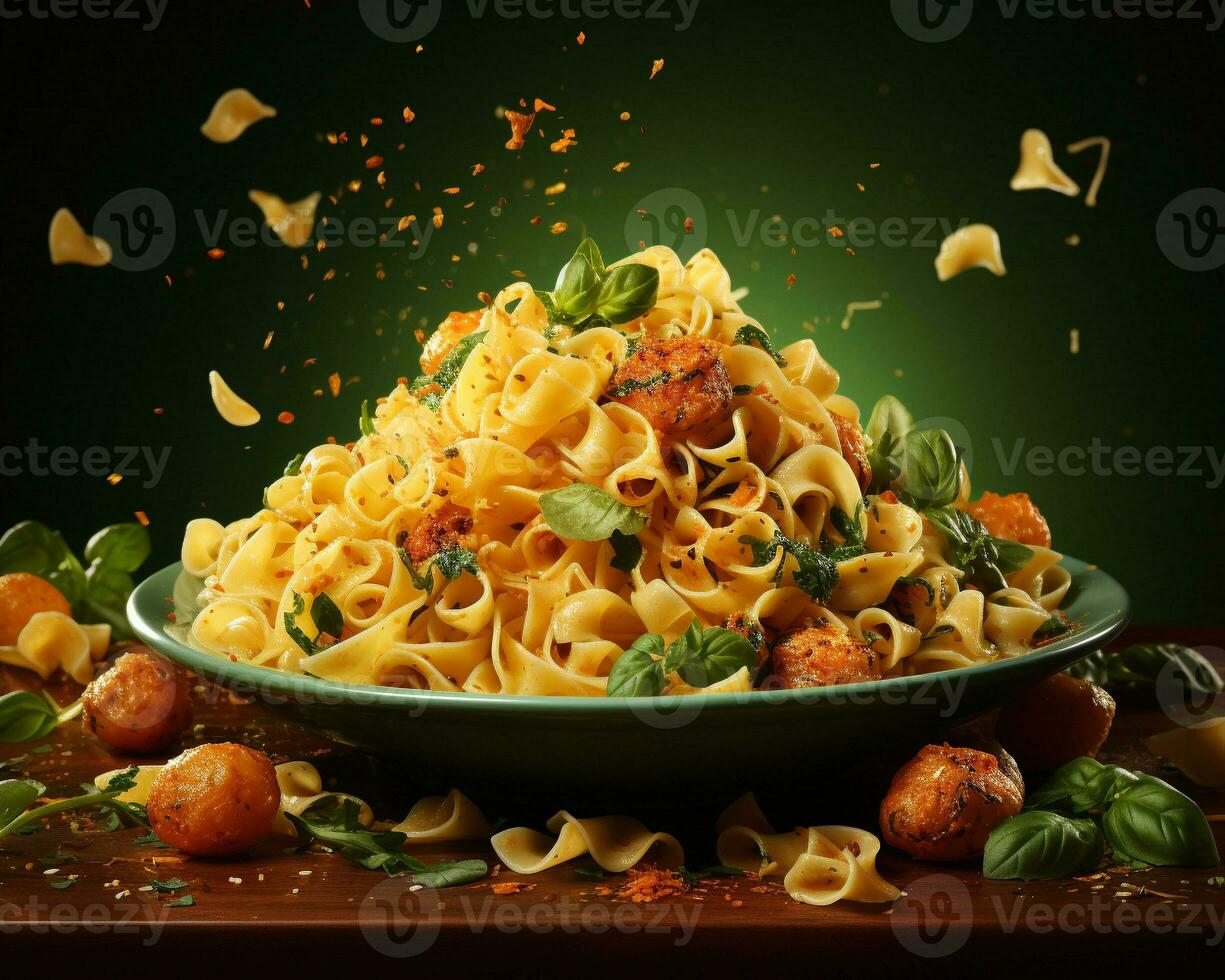 ai generativo italiano pasta piatto cibo foto