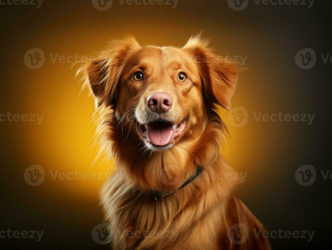 ai generato carino dolce animale domestico cane foto