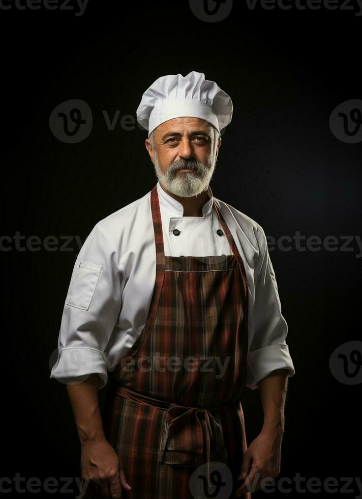 ai generato professionale ristorante capocuoco foto