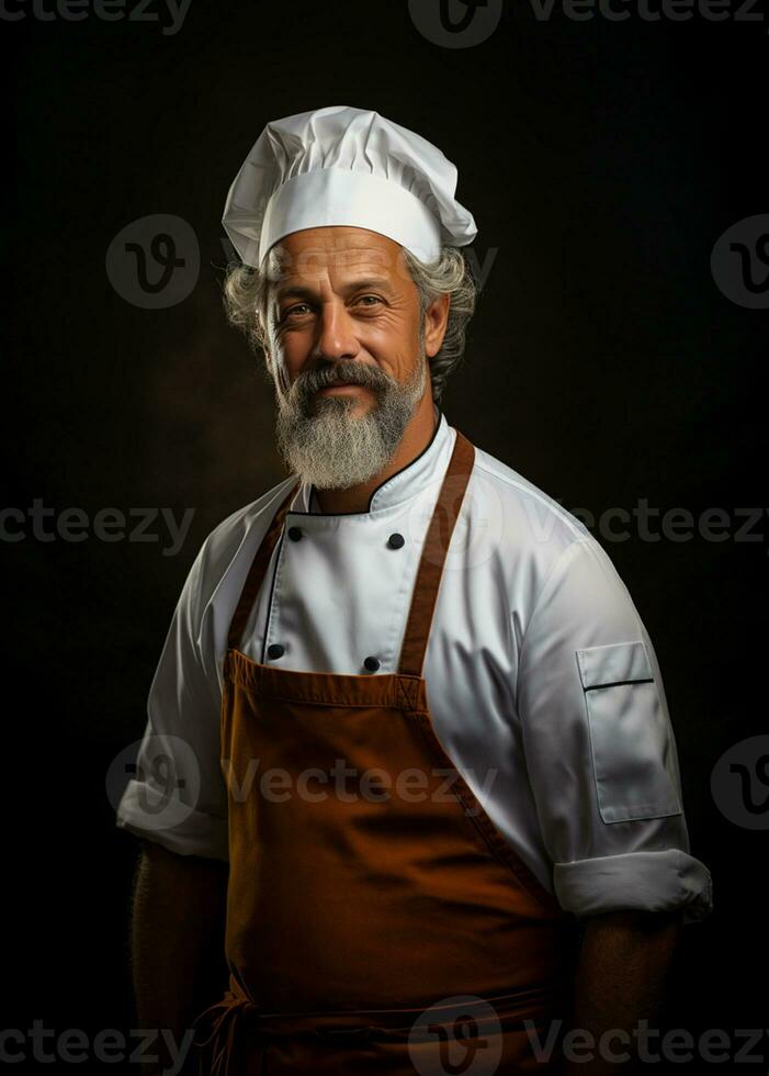 ai generato professionale ristorante capocuoco foto