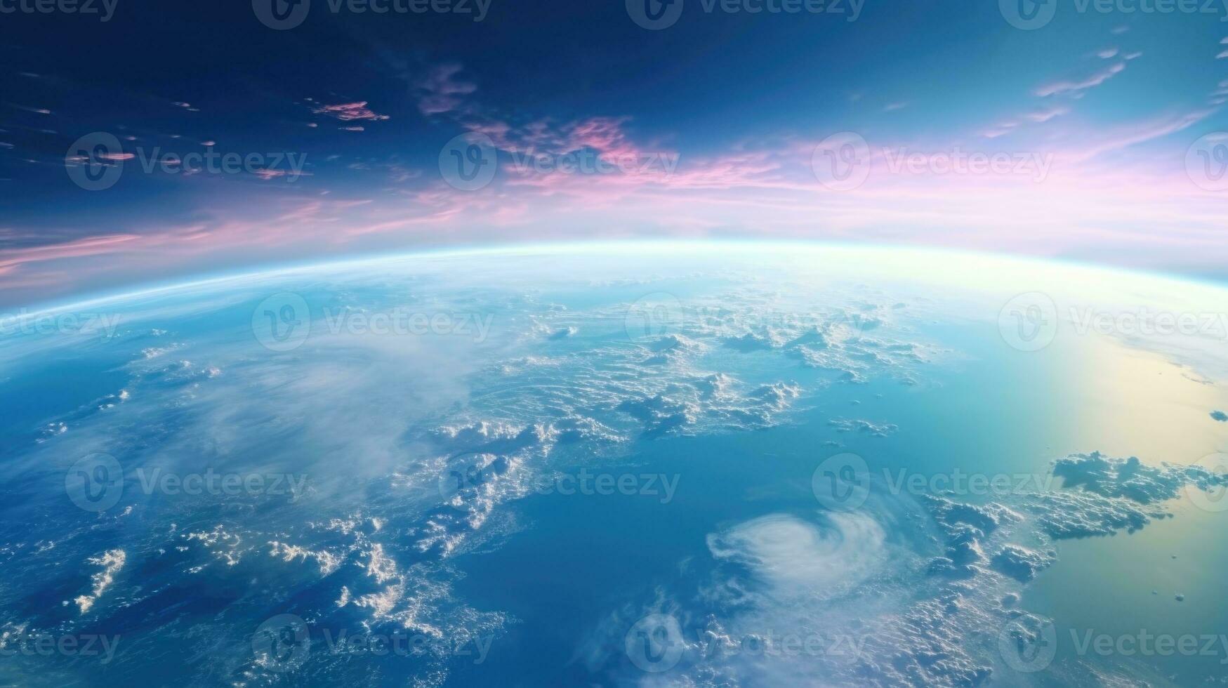 bellissimo Visualizza di il pianeta terra a partire dal spazio. 3d illustrazione. ai generativo foto