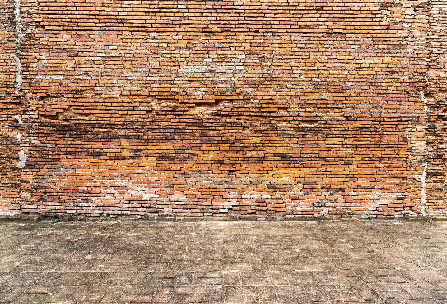 struttura vuota del muro di mattoni per lo sfondo foto