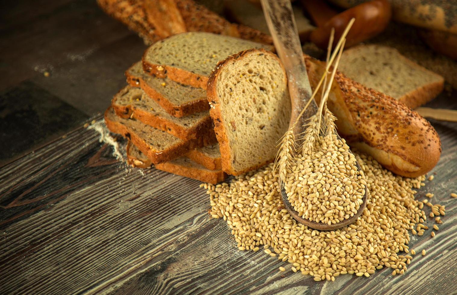 delizioso concetto di pane fresco foto