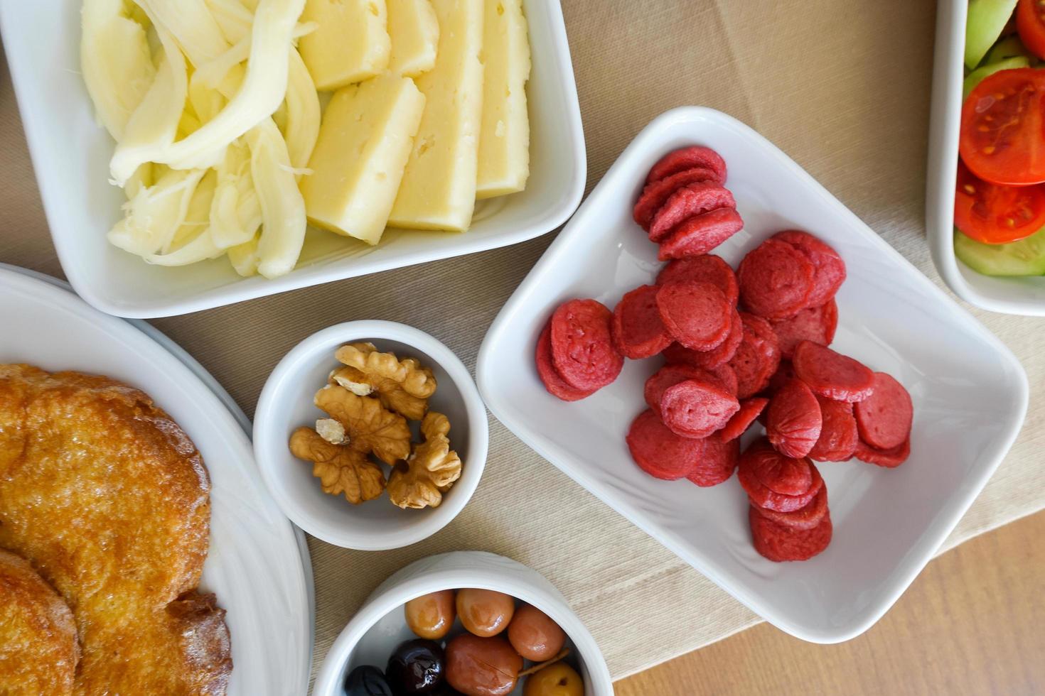 tavolo della colazione tradizionale turca foto