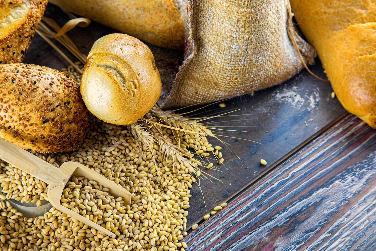 delizioso concetto di pane fresco foto