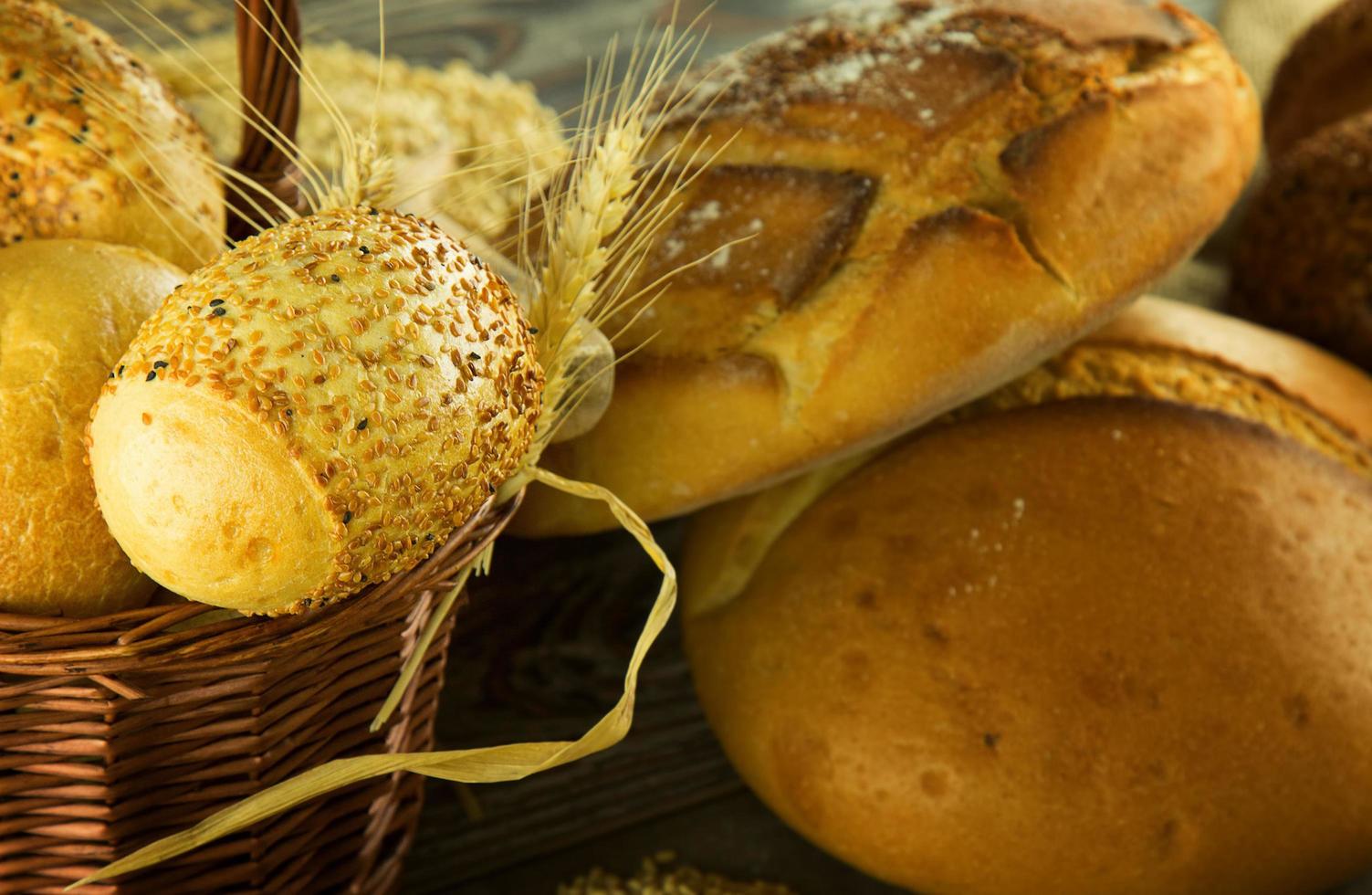 delizioso concetto di pane fresco foto