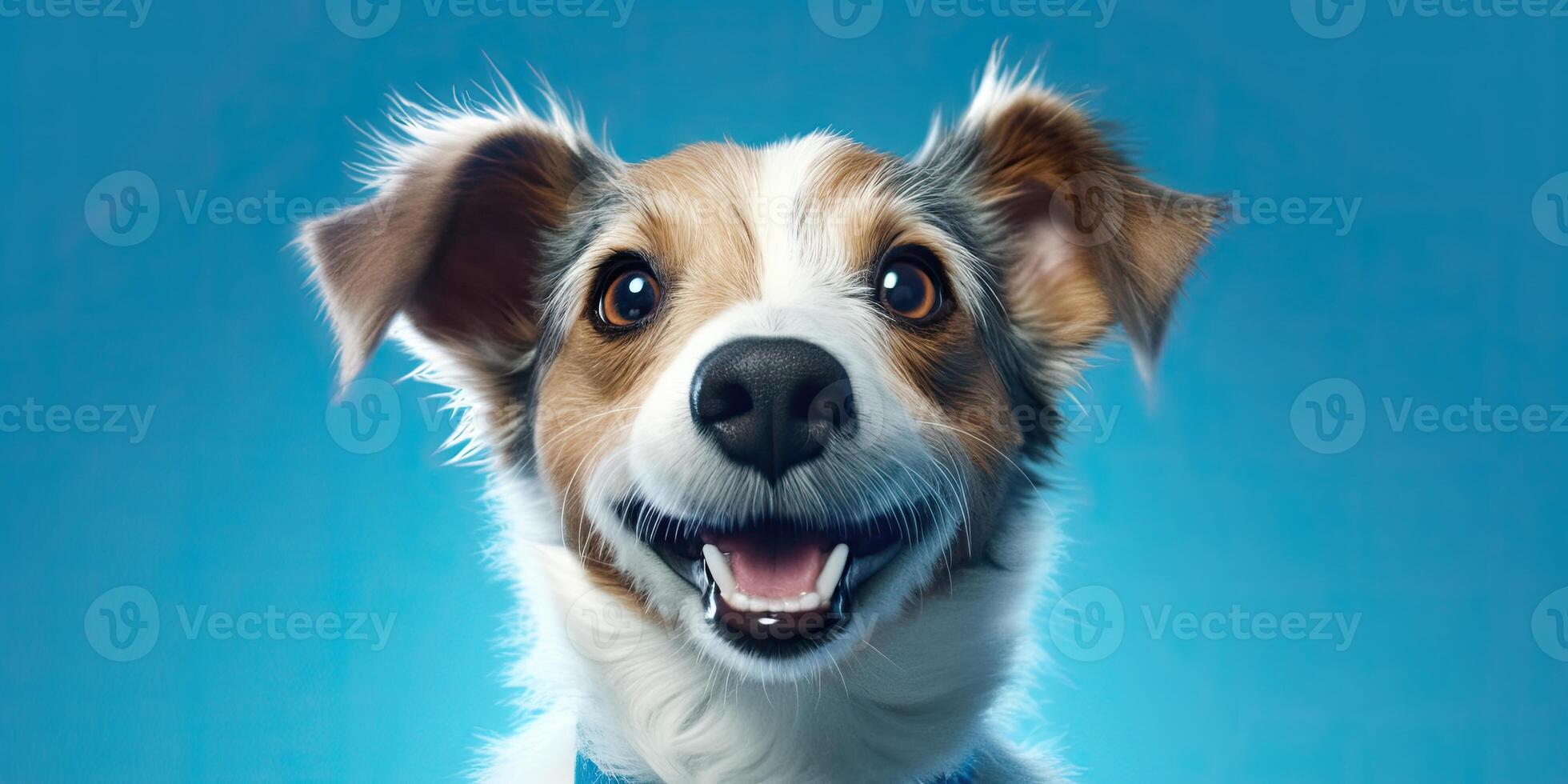 cane ritratto su un' minimo sfondo, ai generativo foto