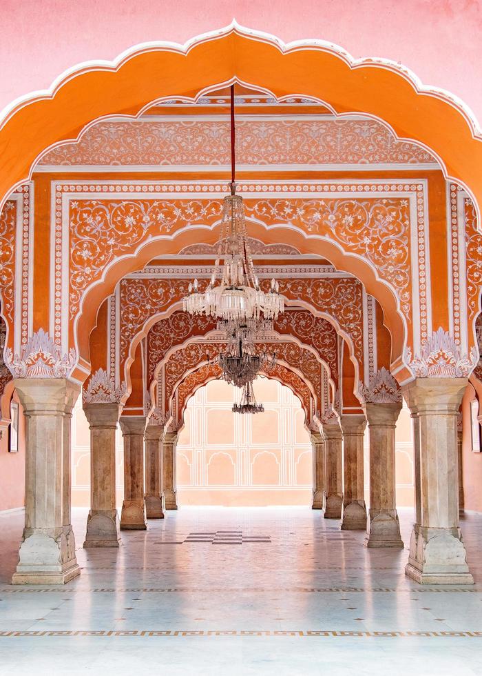 palazzo della città di jaipur nella città di jaipur, rajasthan, india foto