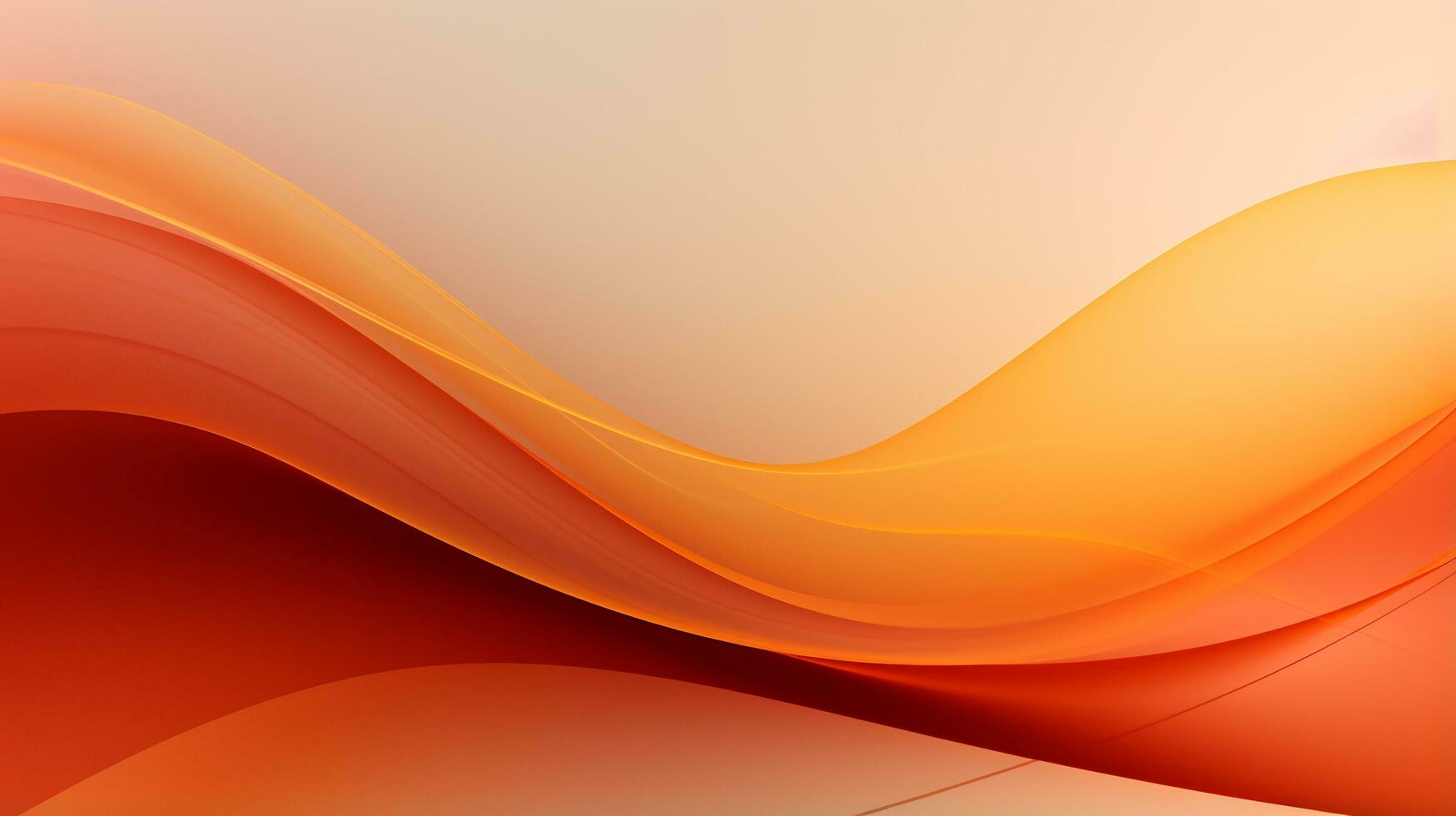 3d arancia astratto onda sfondo ai generativo foto