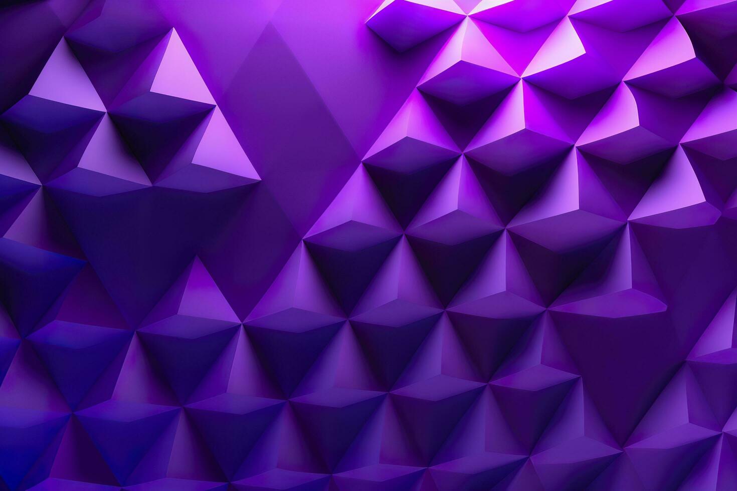 viola pendenza astratto illustrazione. 3d triangolo sfondo. computer arte design modello. ai generativo foto