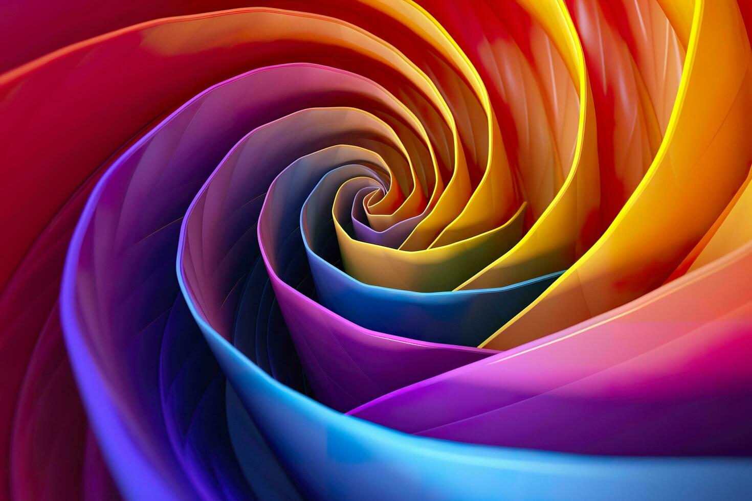 geometrico spirale modello nel vivace e energico colori. un' professionale colore classificazione sperimentare. ai generativo foto