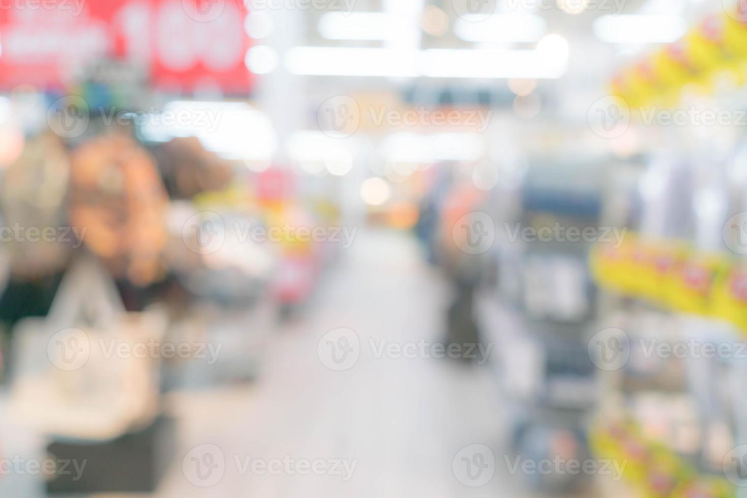 centro commerciale sfocato astratto e interno del negozio al dettaglio foto