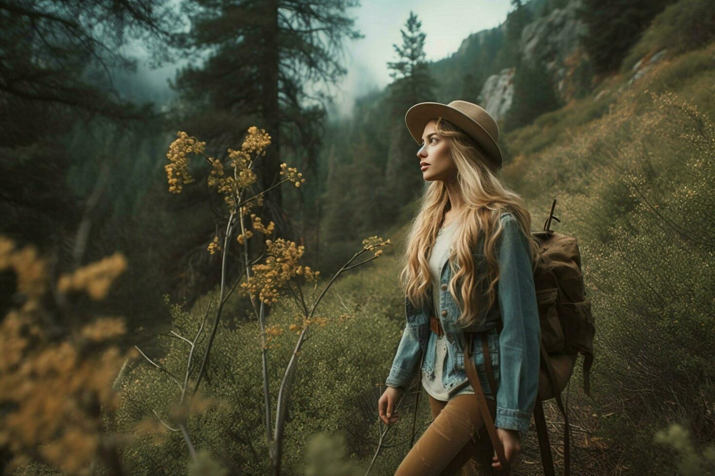 esplorando natura su un' escursione foto