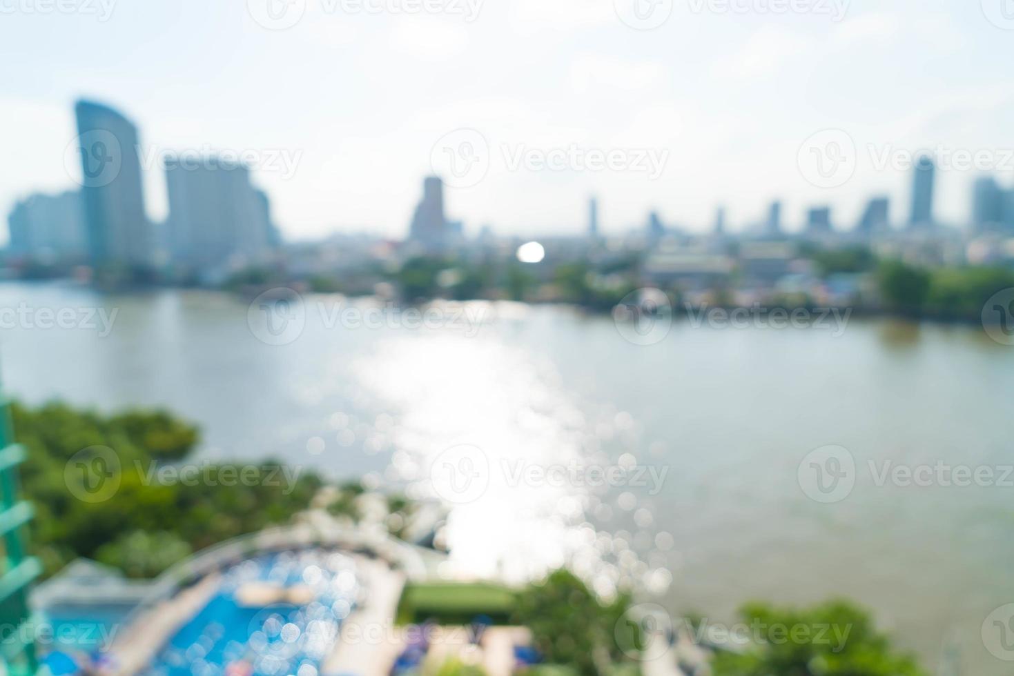 sfocatura astratta città di bangkok per lo sfondo foto