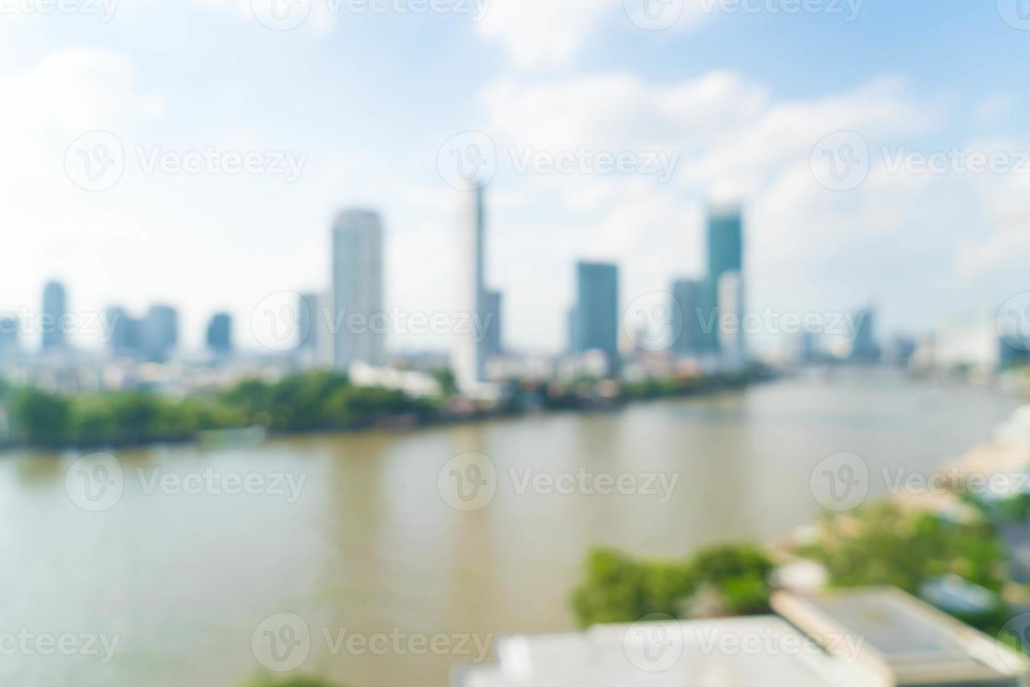 sfocatura astratta città di bangkok per lo sfondo foto