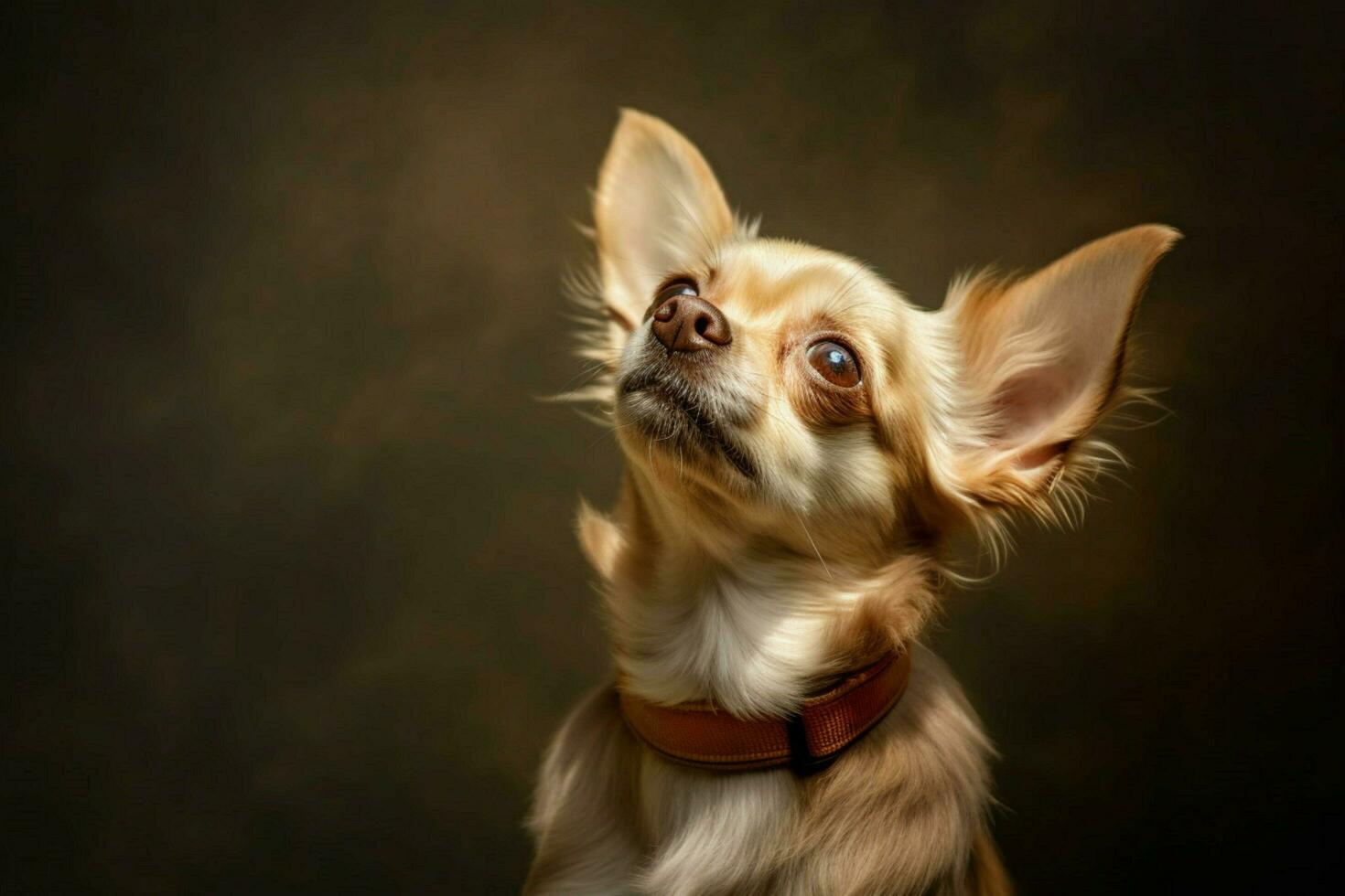 chihuahua guardare su foto