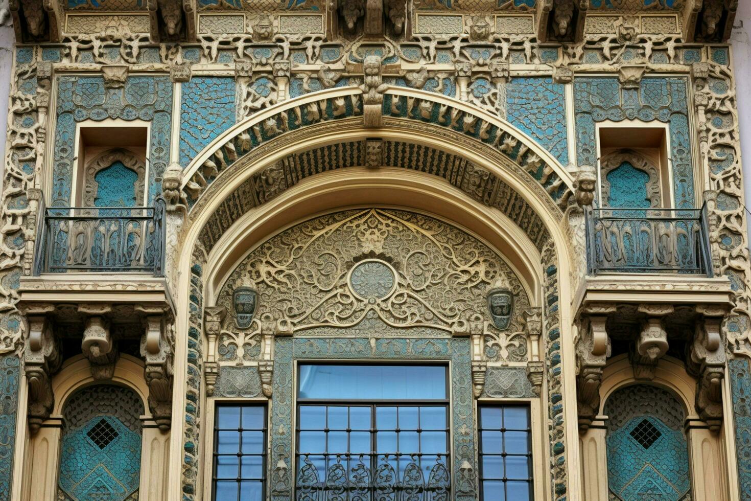 ornato decorazione adorna antico Arabo stile bui foto