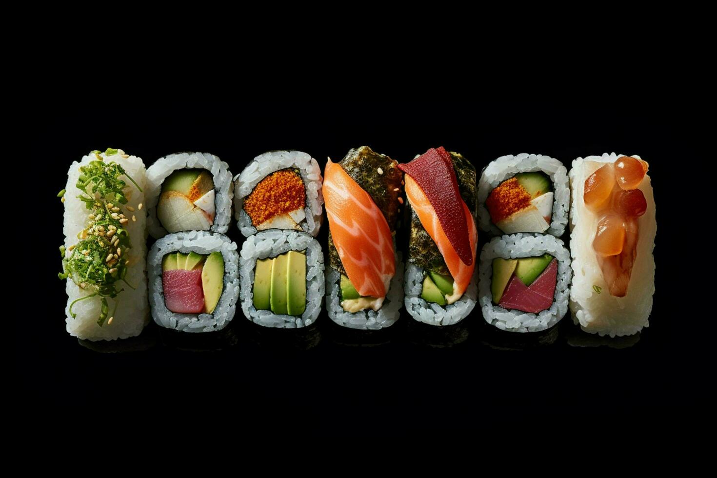 rotoli di sushi cibo foto