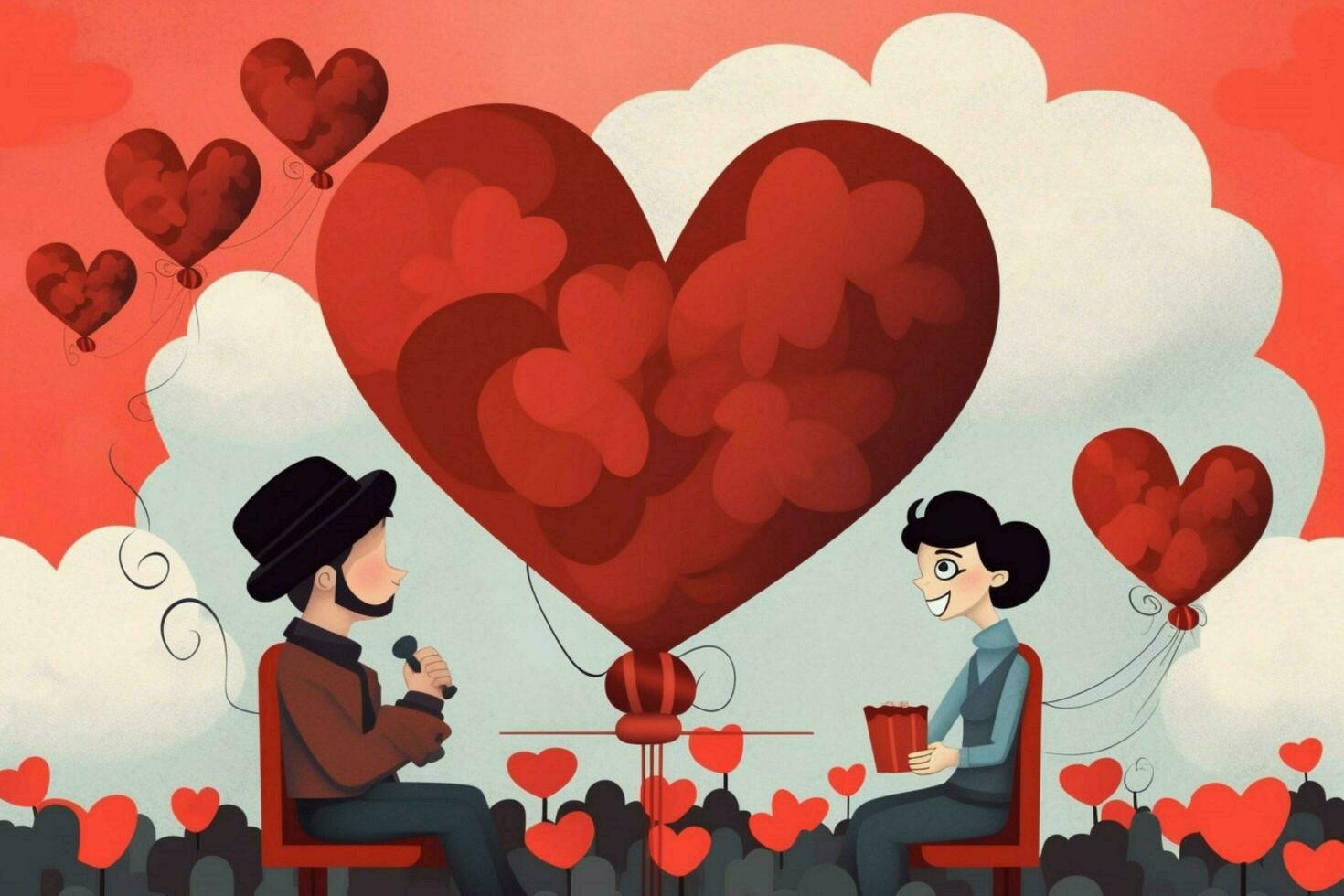 san valentino giorno cartoni animati foto