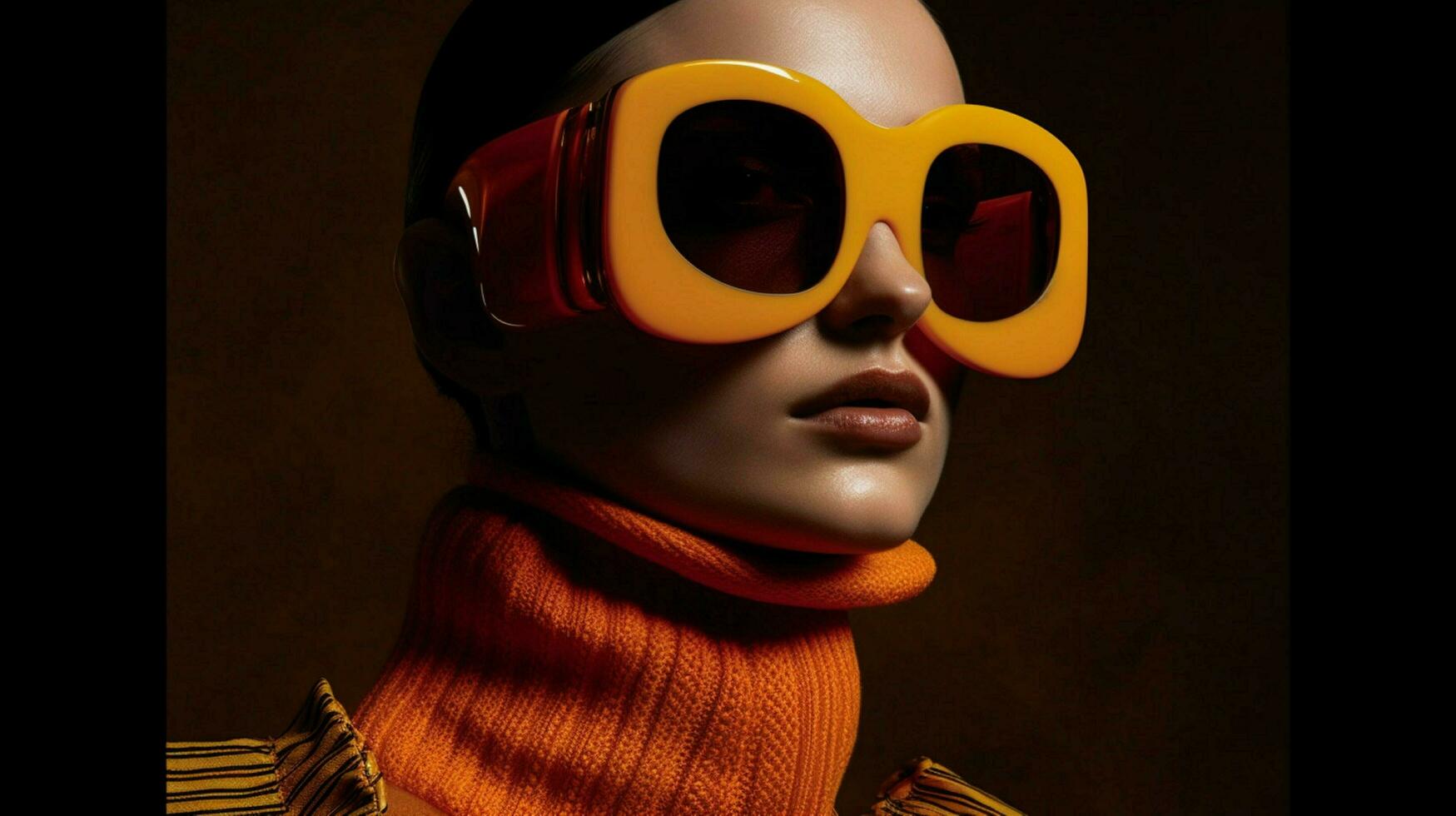 un' modello indossa un' paio di occhiali da sole a partire dal il marca foto